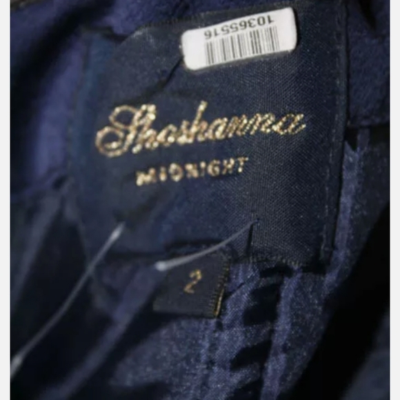 SHOSHANNA MIDNIGHT NAVY STRAPLESS ESTELLA DRESS 2 - Picture 5 of 5